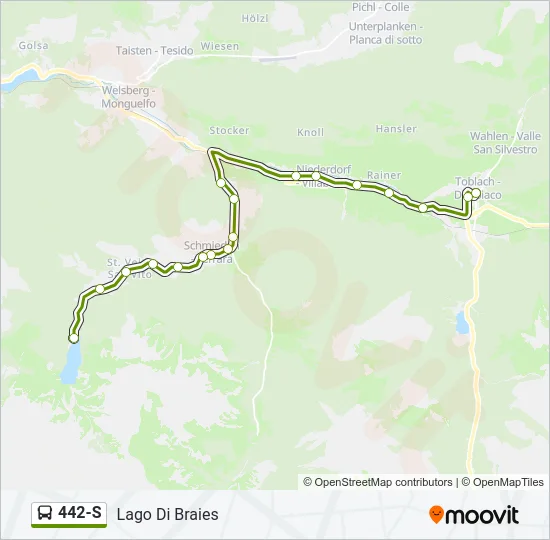 442-S Bus Line Map
