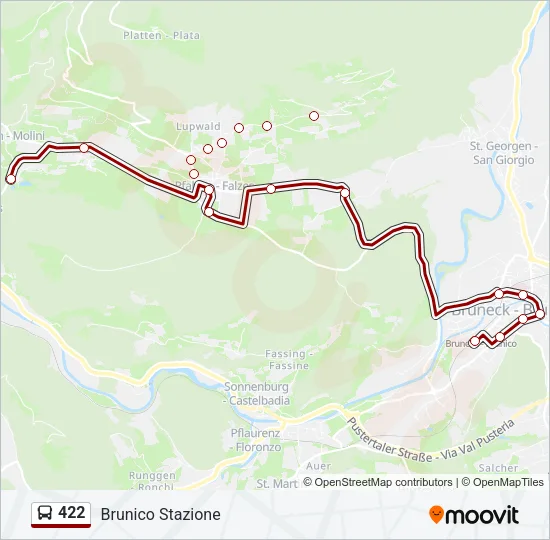 422 Bus Line Map
