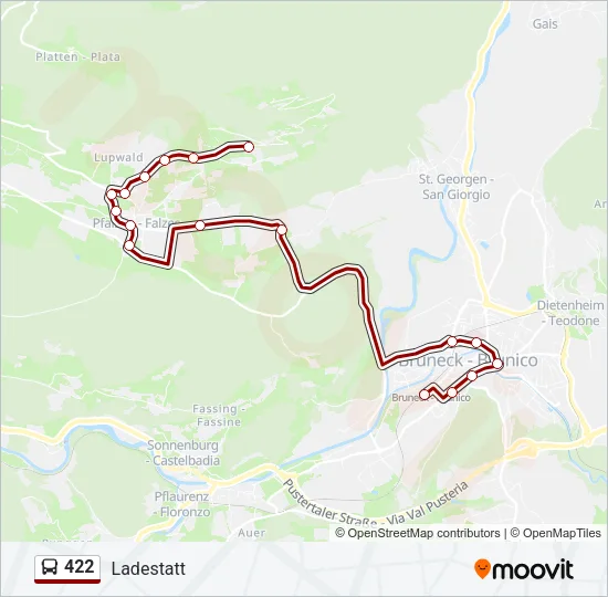 422 Bus Line Map