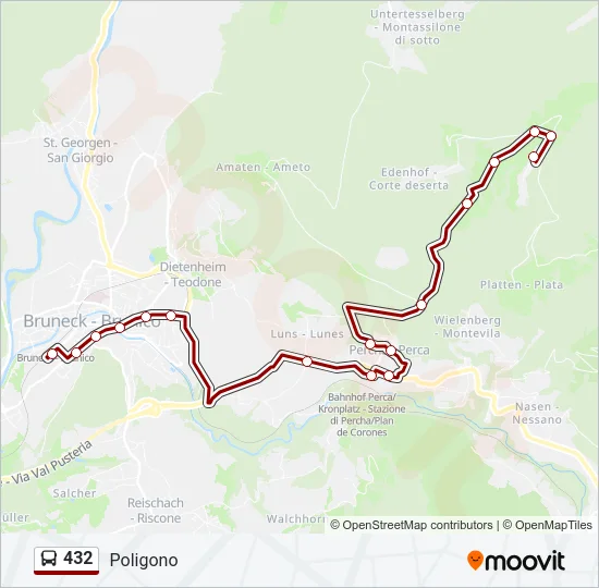 432 Bus Line Map