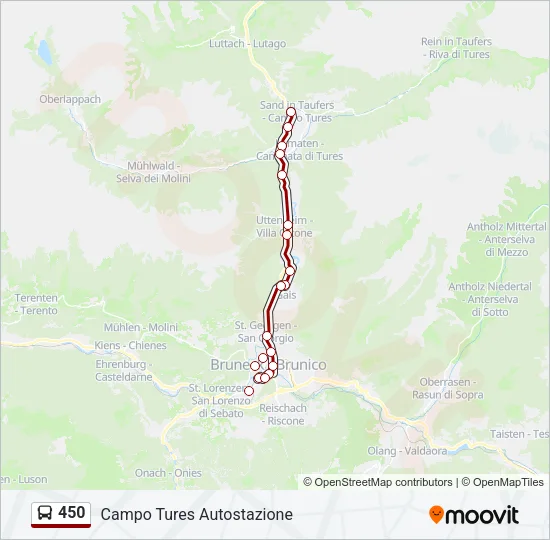 450 Bus Line Map