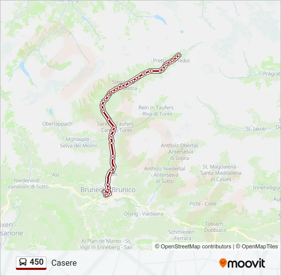 450 Bus Line Map