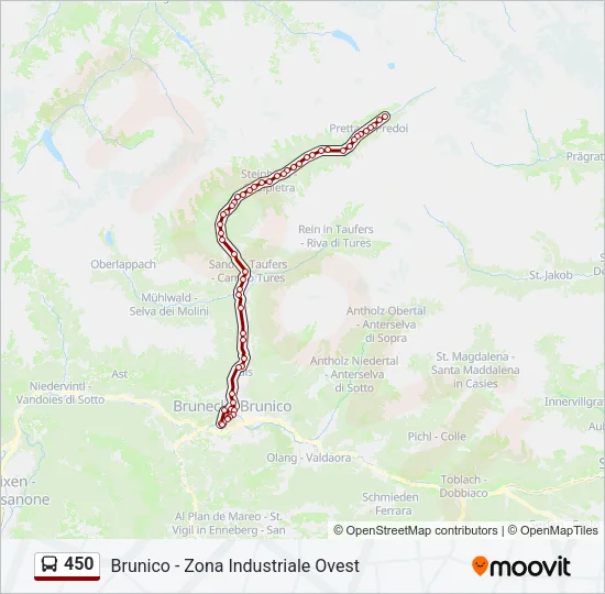 450 Bus Line Map