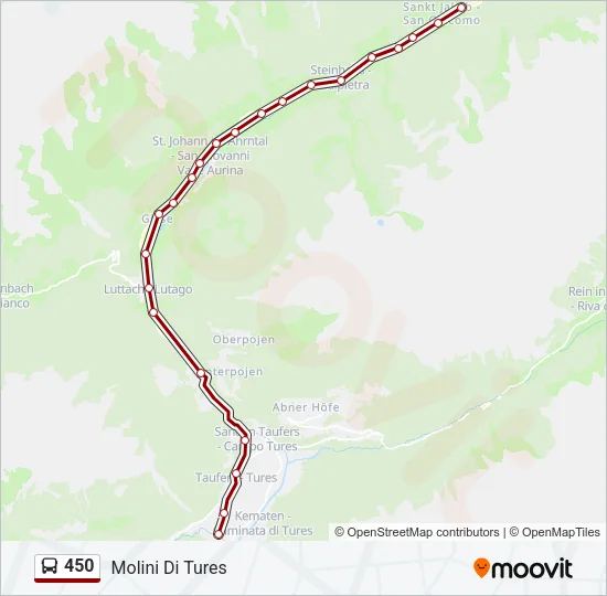 450 Bus Line Map