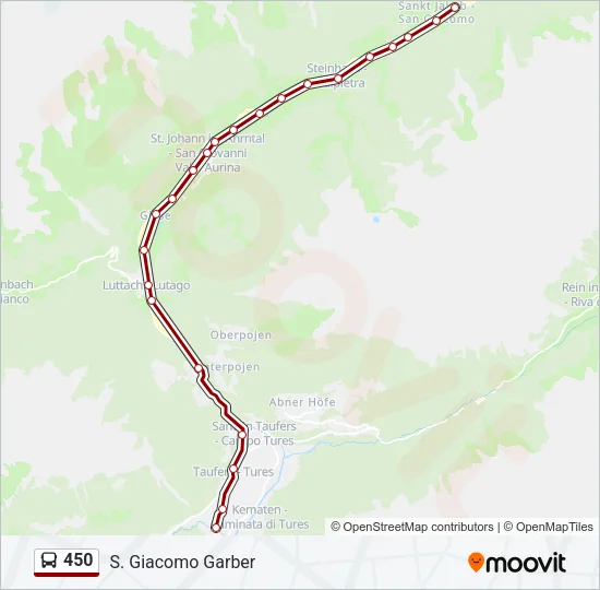 450 Bus Line Map
