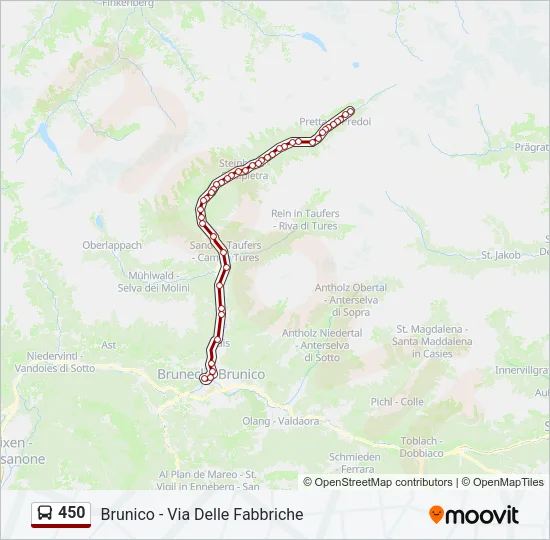 450 Bus Line Map