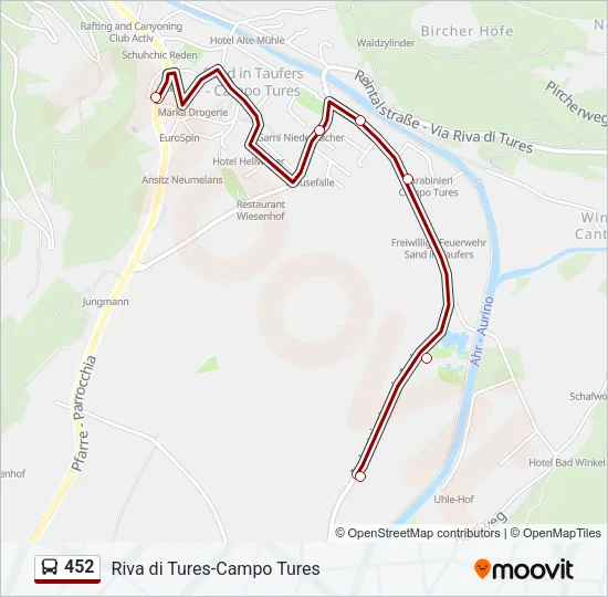 452 Bus Line Map