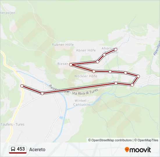 453 Bus Line Map