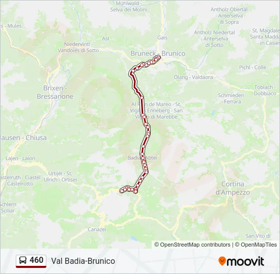 460 Bus Line Map
