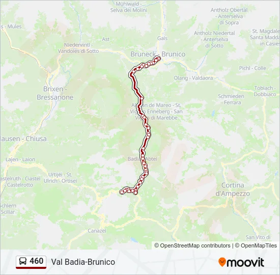 460 Bus Line Map