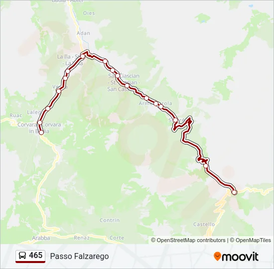 465 Bus Line Map