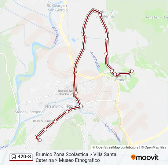 420-S Bus Line Map