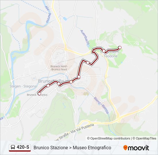 Percorso linea bus 420-S