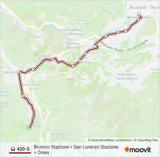 420-S Bus Line Map