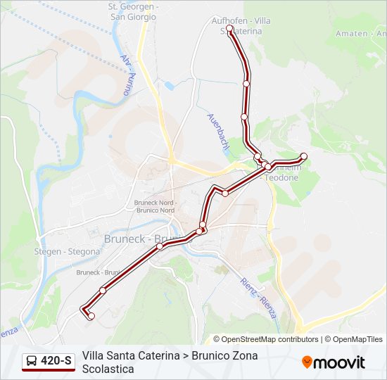 Percorso linea bus 420-S