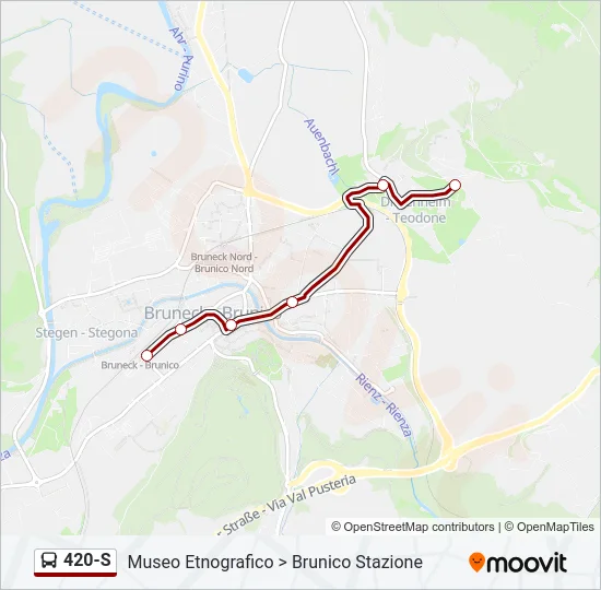 420-S Bus Line Map