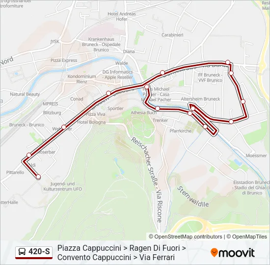 420-S Bus Line Map