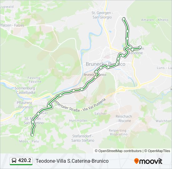 Percorso linea bus 420.2