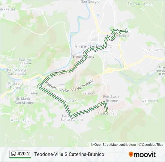 Percorso linea bus 420.2