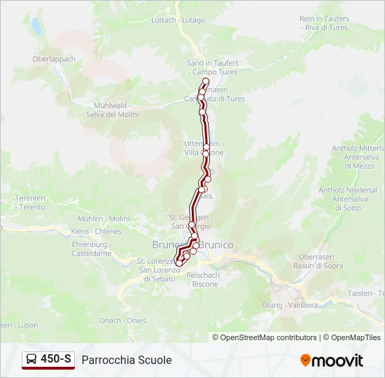 450-S Bus Line Map