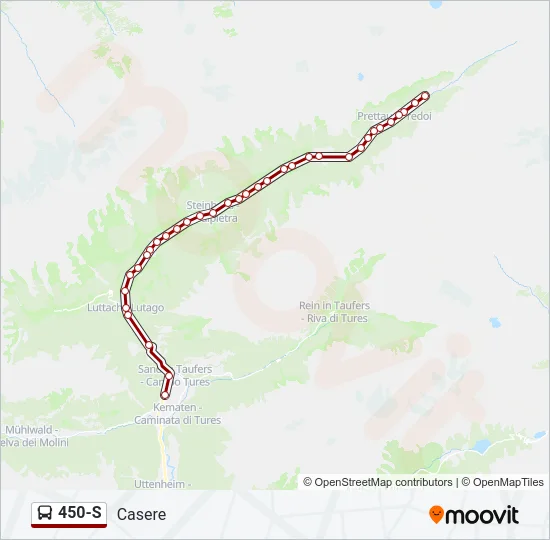 450-S Bus Line Map