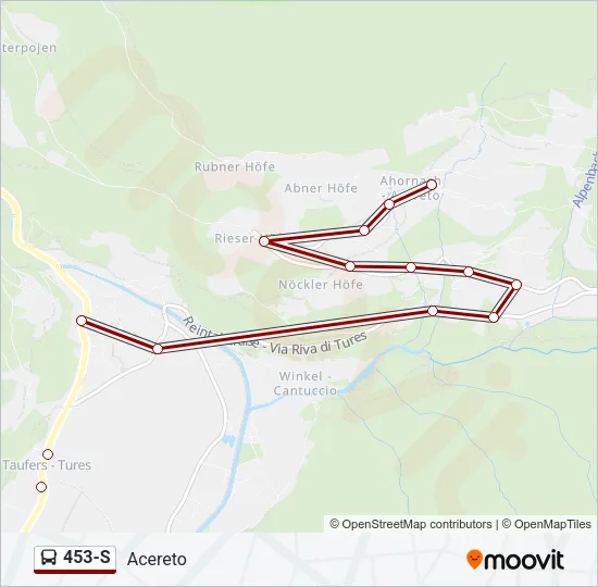 453-S Bus Line Map