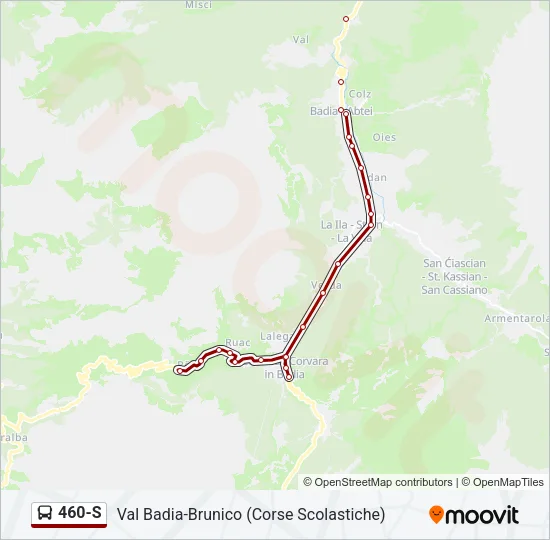 460-S Bus Line Map
