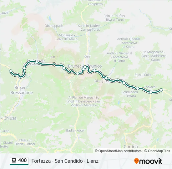 400 Train Line Map