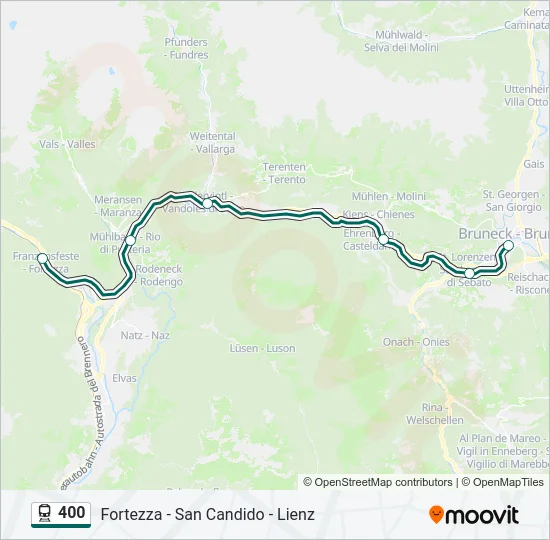 400 Train Line Map
