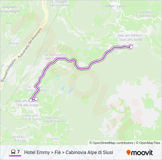 7 Bus Line Map