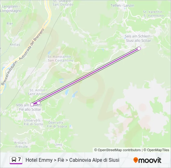 7 Bus Line Map