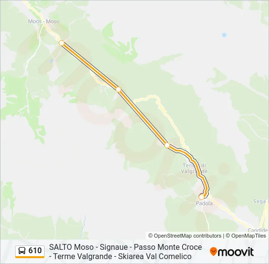 610 Bus Line Map
