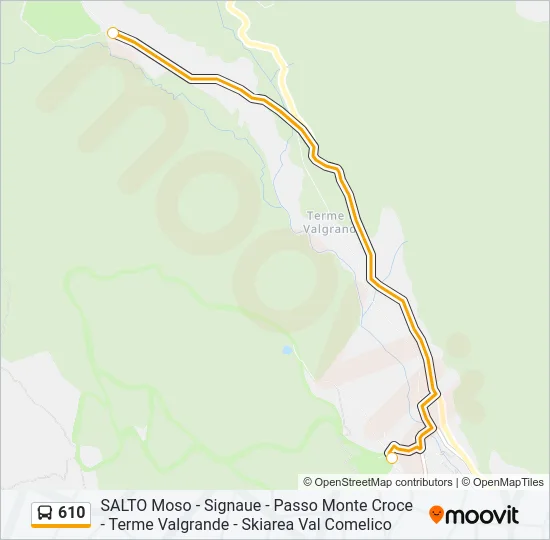 610 Bus Line Map
