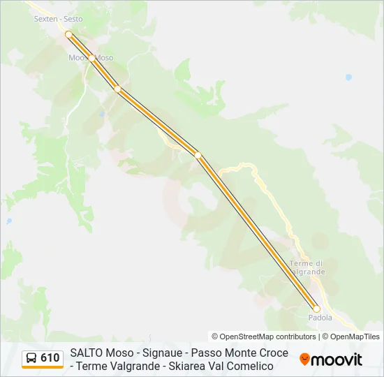610 Bus Line Map
