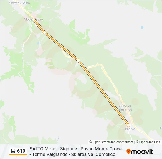 610 Bus Line Map