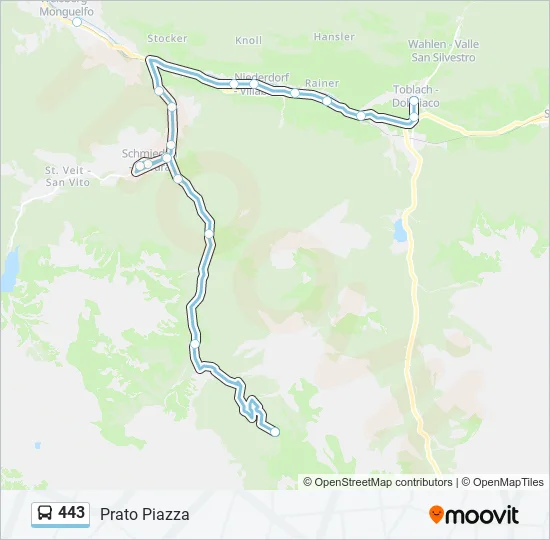 443 Bus Line Map