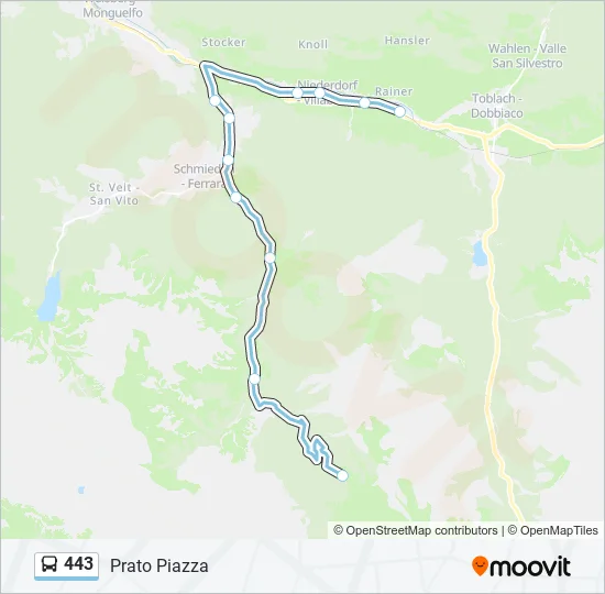 443 Bus Line Map