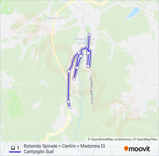 1 Bus Line Map