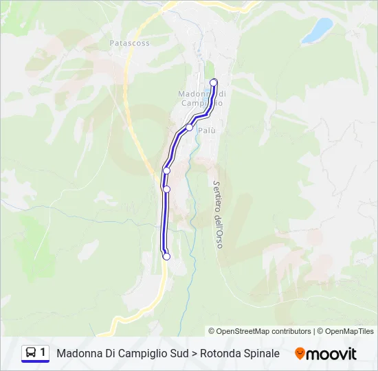 1 Bus Line Map