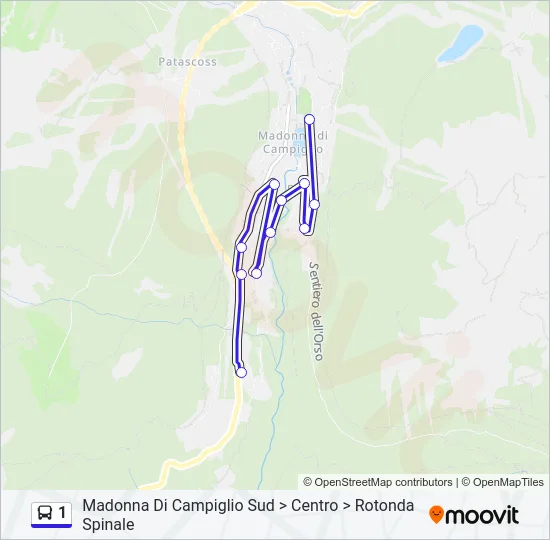 1 Bus Line Map