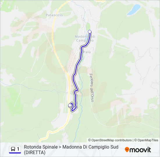 1 Bus Line Map