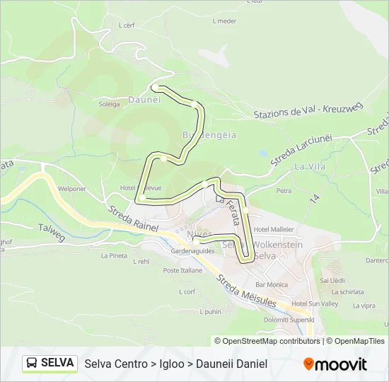 SELVA Bus Line Map