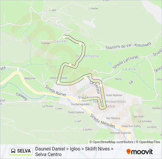 SELVA Bus Line Map