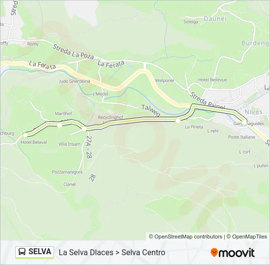 SELVA Bus Line Map