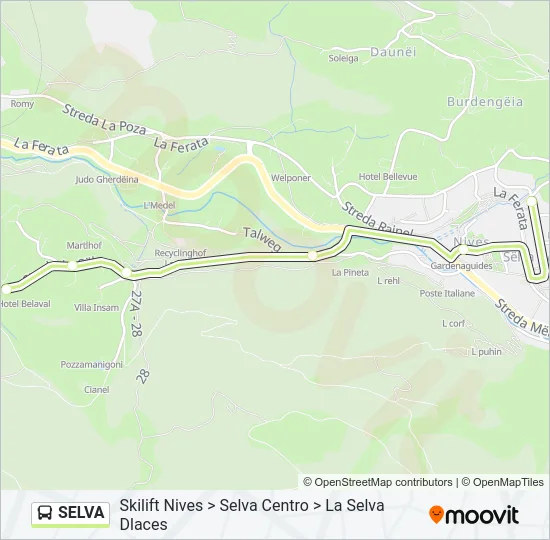 SELVA Bus Line Map