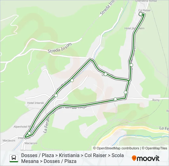 S.CRISTINA Bus Line Map