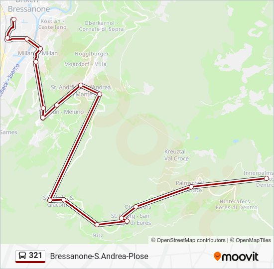 321 Route: Schedules, Stops & Maps - Bressanone Bus Station (Updated)