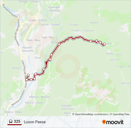 325 Bus Line Map