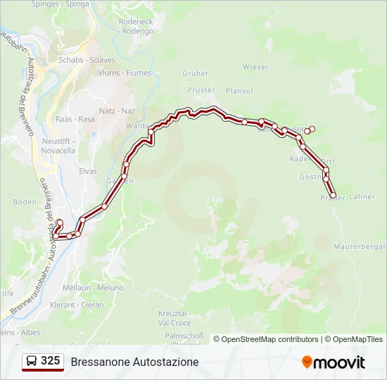 325 Bus Line Map