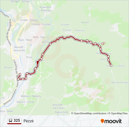 325 Bus Line Map